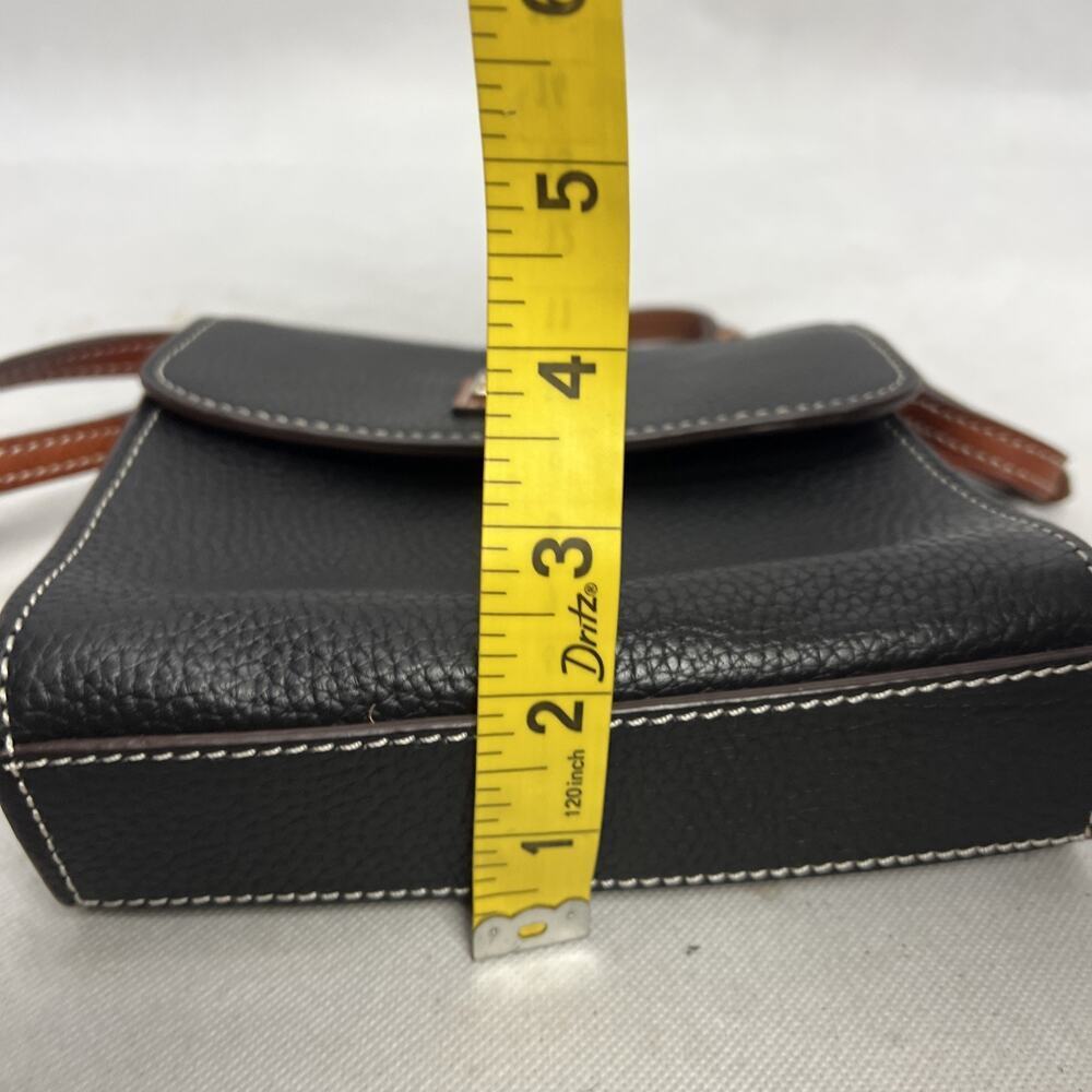 Dooney & Bourke Crossbody Black Pebble Grain Leather Letter Carrier Purse - Picture 13 of 13
